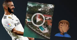 Enlace a Benzema publica un vídeo donde presume de mansión, cochazos y joyas en sus vacaciones