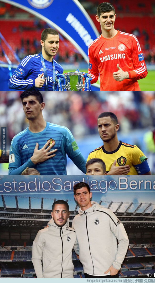 1077550 - Courtois y Hazard ya han compartido 3 camisetas diferentes