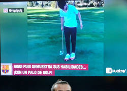 Enlace a La fusión entre golf y fútbol de Riqui Puig es del agrado de Bale