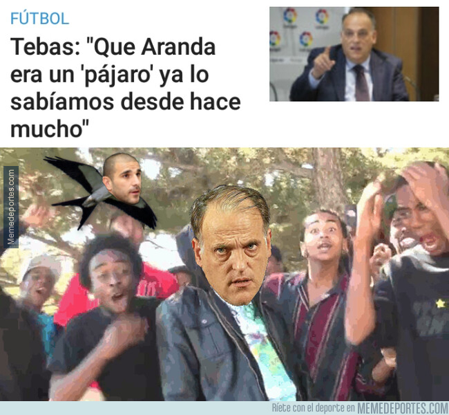 1077861 - Javier Tebas le lanza un dardo a Carlos Aranda