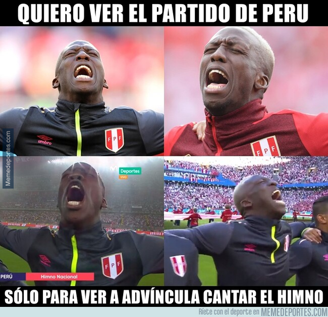 1078002 - Advíncula se deja los pulmones en el himno nacional