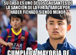 Enlace a Takefusa Kubo, todo un fracaso para el Barça