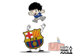 Enlace a La historia de Takefusa Kubo estilo Oliver y Benji, por @footytoonz