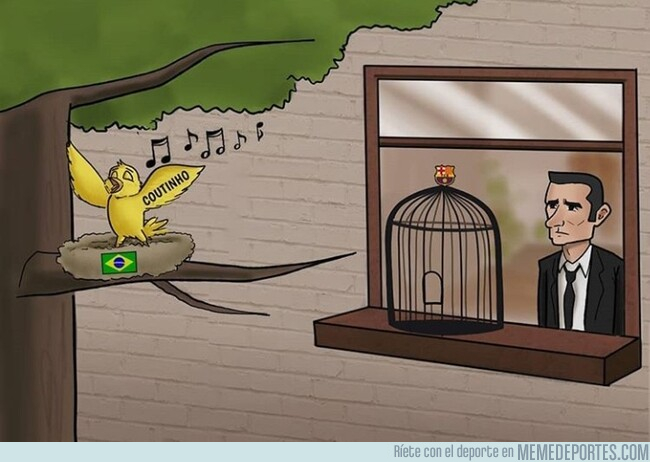 1078284 - El canto de Coutinho suena muy bien lejos de Barcelona, por @zezocartoons