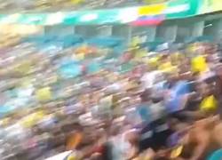 Enlace a Fanáticos colombianos peleando entre ellos en el Arena Fonte Nova. El buen fútbol sudamericano...