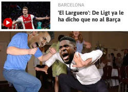 Enlace a Hay dos culés que se alegran por el No de De Ligt