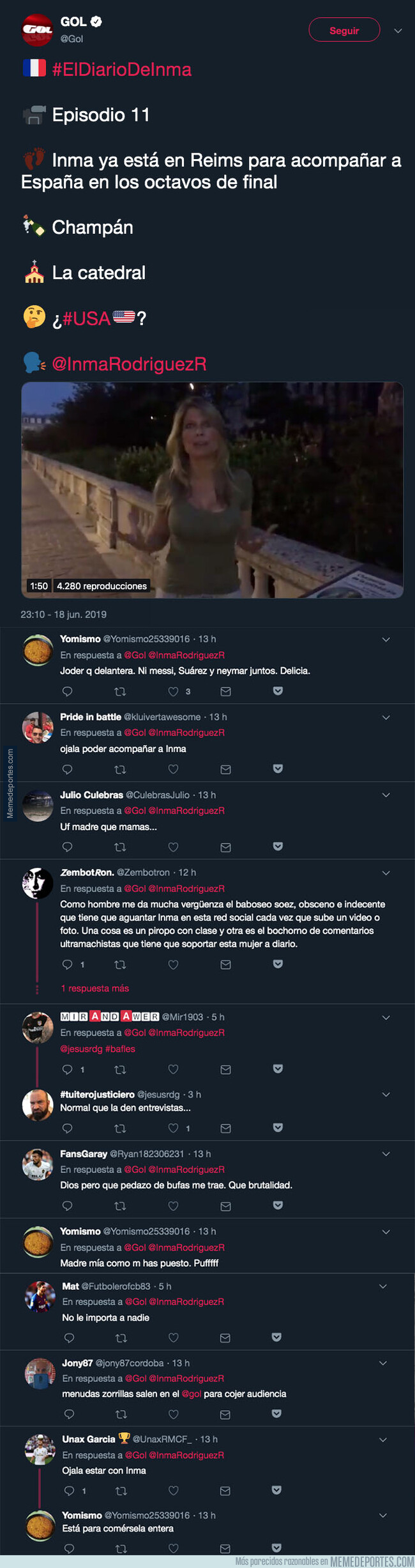 1078635 - Los repugnantes mensajes que está recibiendo esta periodista de GOL simplemente por ser mujer