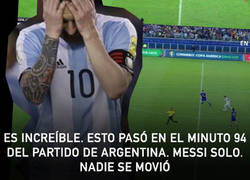 Enlace a Esto pasó en el minuto 94. Messi SOLO. NADIE se movió