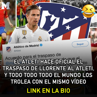 1078768 - Hacen oficial el traspaso de Marcos Llorente al Atleti, y TODO TODO TODO el mundo contestan con el mismo vídeo