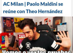 Enlace a Cazan a Theo Hernández y Paolo Maldini en plena negociación