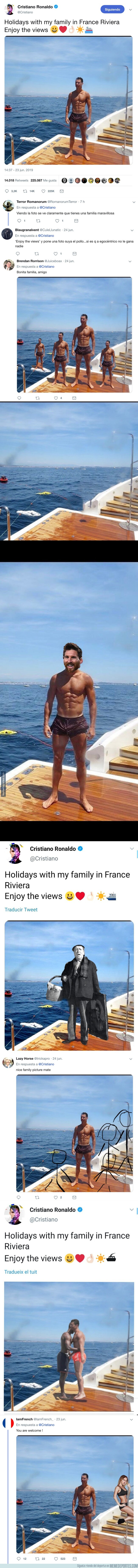 1079233 - Cristiano sube una foto pasando las vacaciones con su familia, pero realmente la ha subido para lucir abdominales