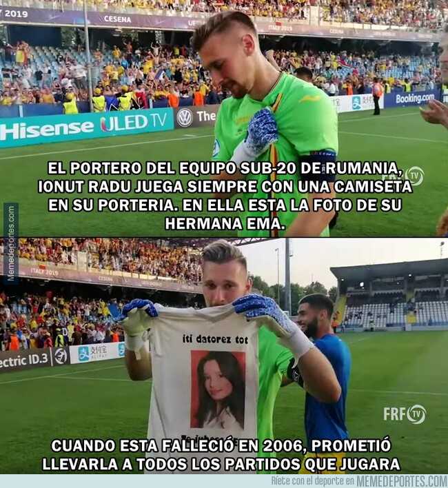 1079400 - La promesa de este portero con su hermana fallecida