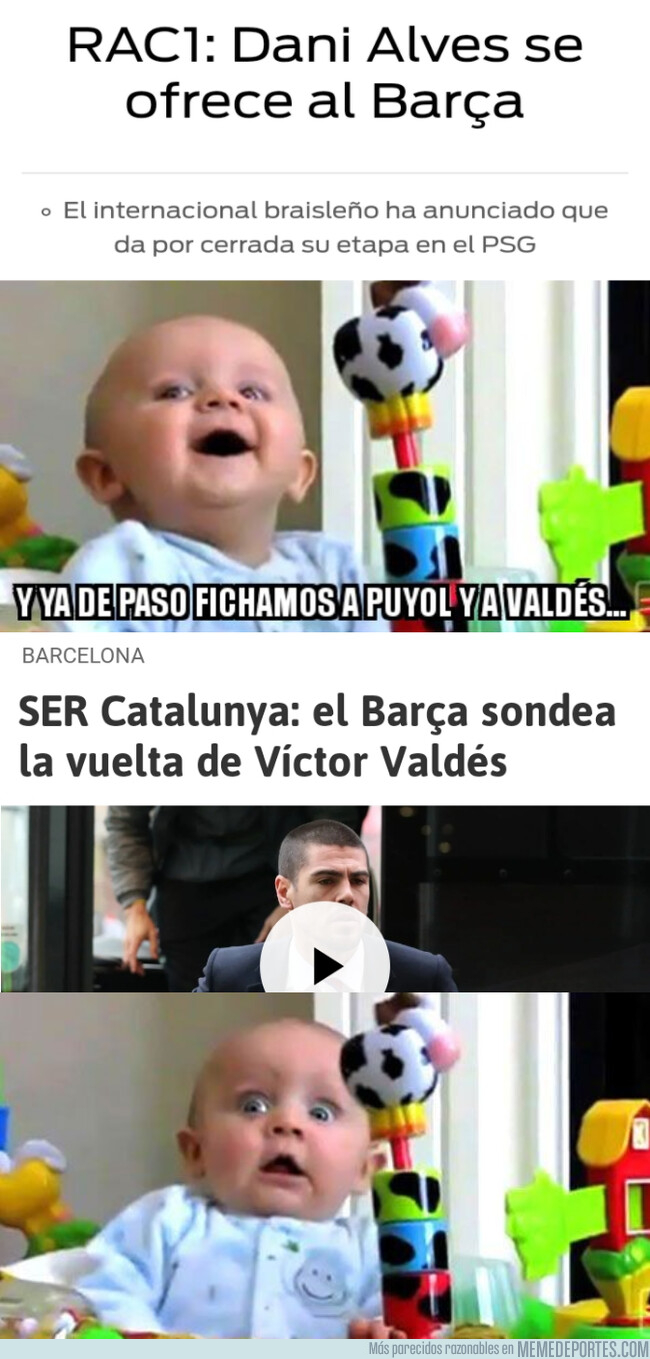 1079421 - Aunque Valdés sea para entrenar en la cantera, el viejo Barça está de vuelta