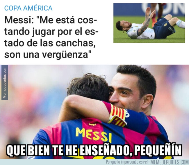 1079545 - Messi aprendió a quejarse del césped del mejor