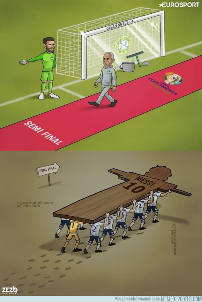 1079628 - Así pasaron Brasil y Argentina a las semifinales, por @zezocartoons