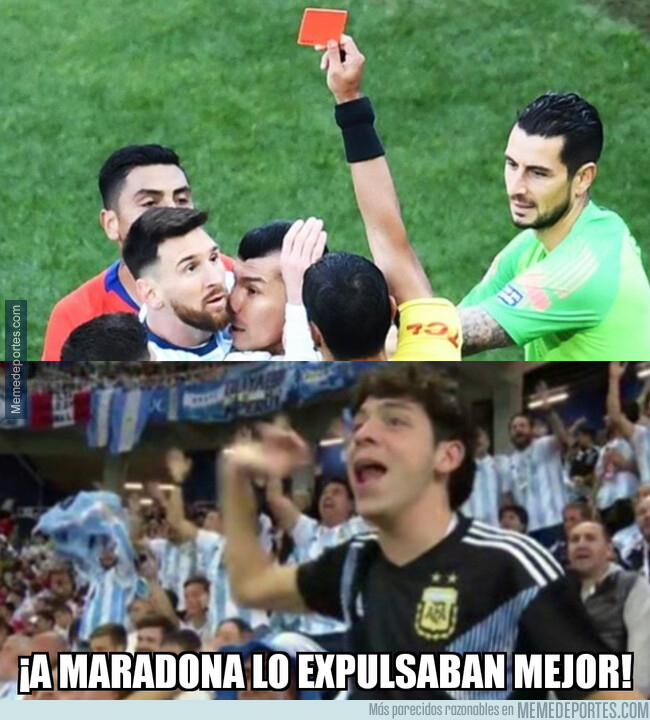 1080394 - Los argentinos le reprochan la expulsión a Messi