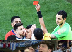 Enlace a Los argentinos le reprochan la expulsión a Messi