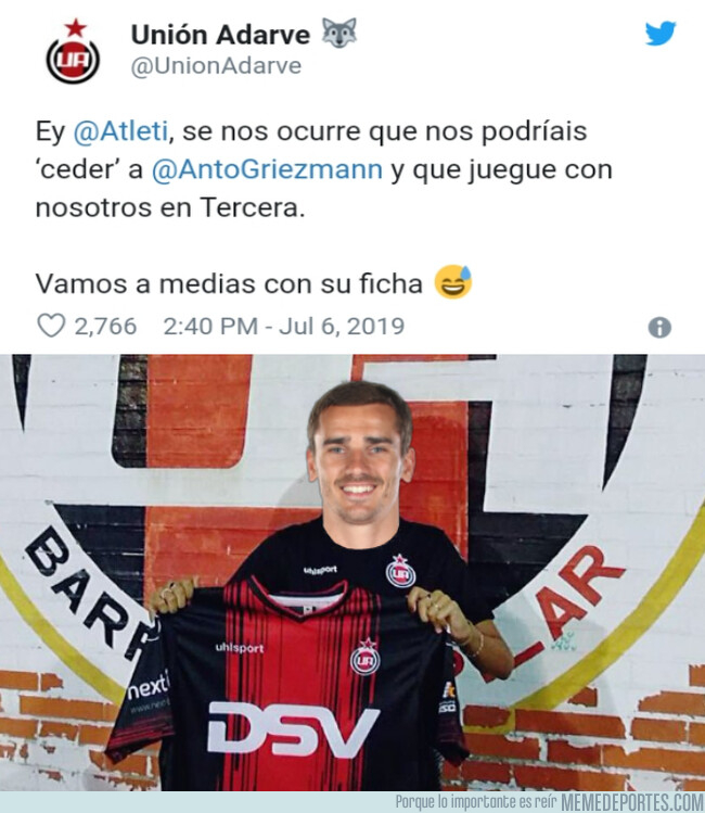 1080699 - ¡Ojo que Griezmann podría acabar en el Unión Adarve de 2a B!