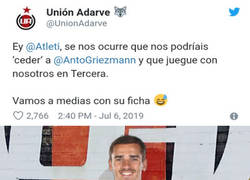 Enlace a ¡Ojo que Griezmann podría acabar en el Unión Adarve de 2a B!