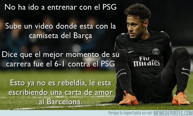 1081018 - Ya no le queda leña a Neymar para hacer más señales de humo