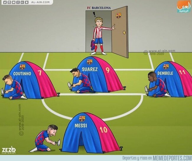 1081029 - ¿Con qué formación jugará el Barça esta temporada? Por @zezocartoons