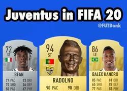 Enlace a La Juventus en el FIFA20, sin licencia, por @FUTDonk