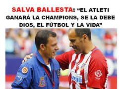 Enlace a Salva Ballesta esperando que el Atleti gane la Champions