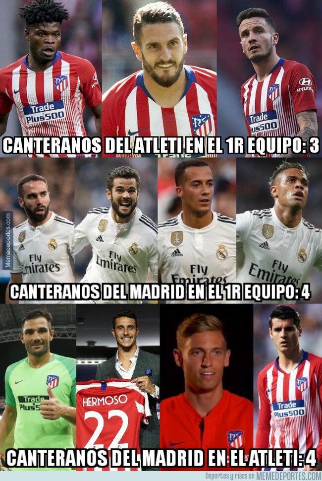 1081535 - El curioso reparto de canteranos entre Madrid y Atlético