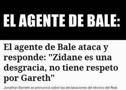 Enlace a Zidane 'irrespetando' a Bale, Malo. Bale irrespetando al club, no me acuerdo de eso