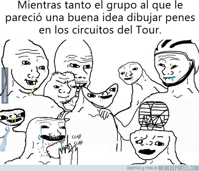 1081889 - *Esperan a ver en la tele la toma del helicóptero.*