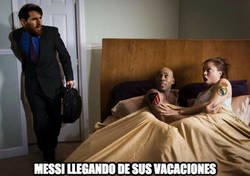 Enlace a Messi volviendo de sus vacaciones