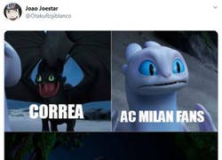 Enlace a Twitter Atleti intentando colar a Correa al Milan