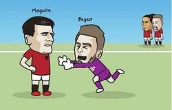 Enlace a De Gea al ver que al fin tendrá un central decente, por @justtoonit_th