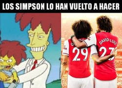 Enlace a Los Simpson predijeron a David Luiz y Guendouzi