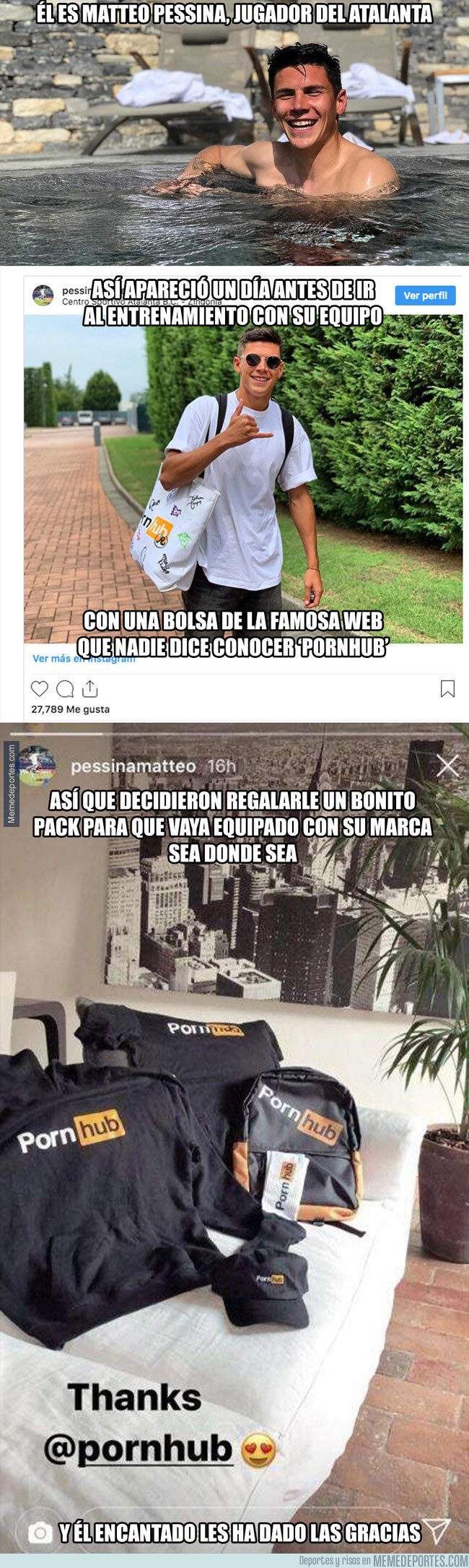 1083086 - Los regalazos que le ha hecho esta famosa web porno a Matteo Pessina y que ha enseñado con orgullo