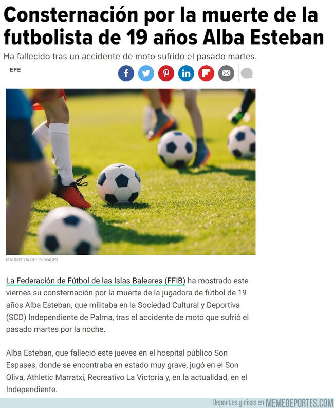 1083120 - Consternación por la muerte de la futbolista de 19 años Alba Esteban