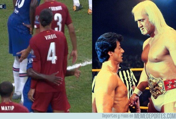 1083491 - Parecidos razonables entre Van Dijk y Kante y Hulk Holgan y Rocky (Stallone)