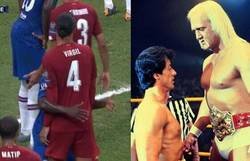 Enlace a Parecidos razonables entre Van Dijk y Kante y Hulk Holgan y Rocky (Stallone)