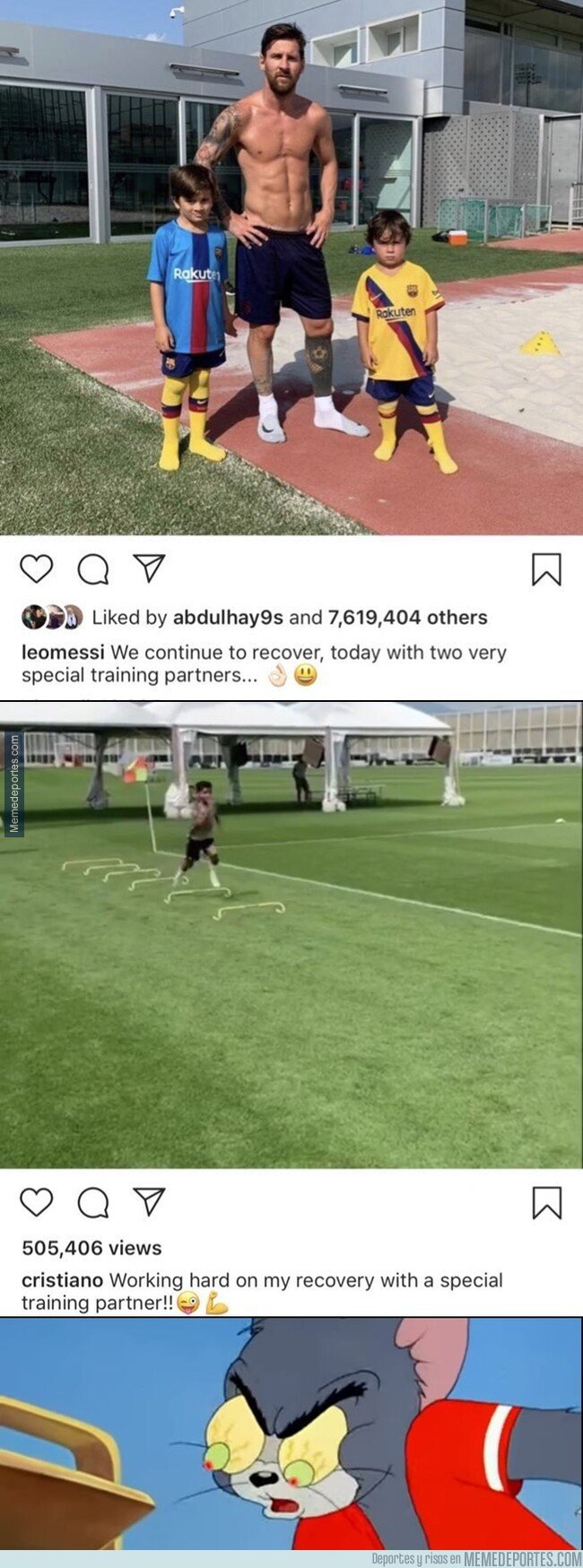 1083630 - ¿Copió Cristiano a Messi hasta en una publicación de Instagram? Incluso la descripción es idéntica.