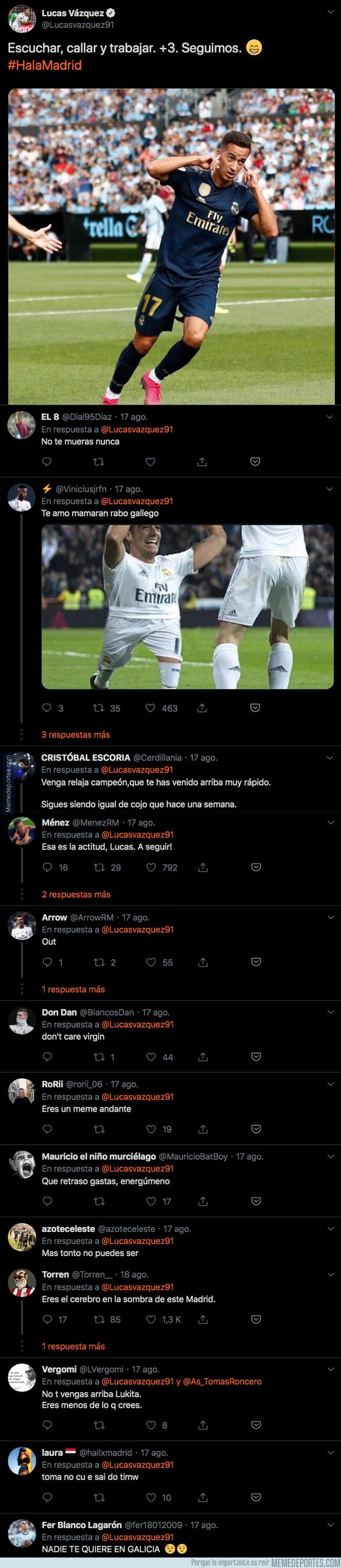 1083743 - Lucas Vázquez marca un gol, se lo dedica a Twitter callándoles la boca y todo el mundo le responde sin piedad