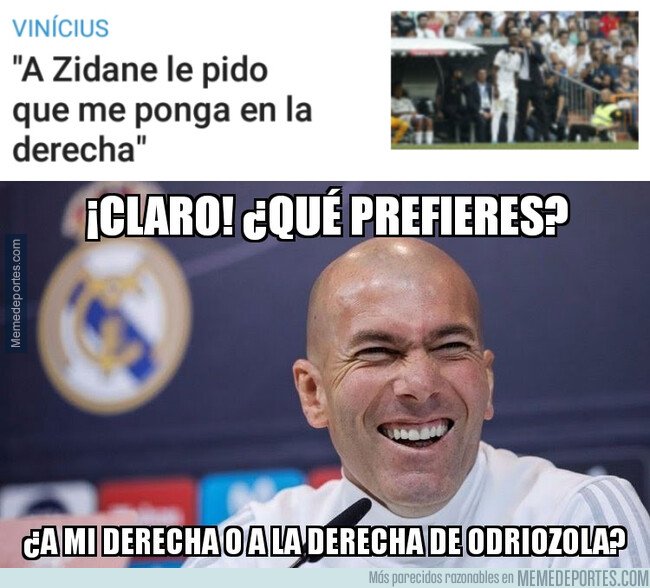 1084894 - Con Zidane, Vinicius jugará de banquillo derecha