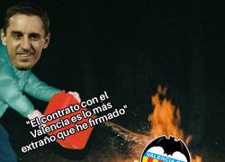 Enlace a Gary Neville aparece ahora para echar más leña al fuego del Valencia