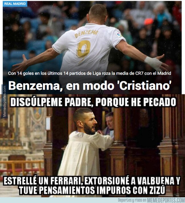 1085968 - Benzema en modo cristiano, literalmente