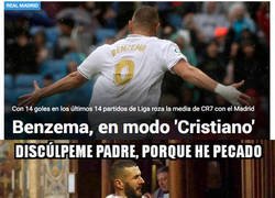 Enlace a Benzema en modo cristiano, literalmente
