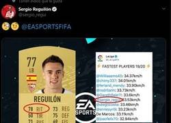 Enlace a Reguilón se queja ante EA Sports por ponerle 78 de ritmo