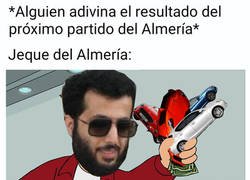 Enlace a El jeque del Almería tira la casa por la ventana jornada tras jornada