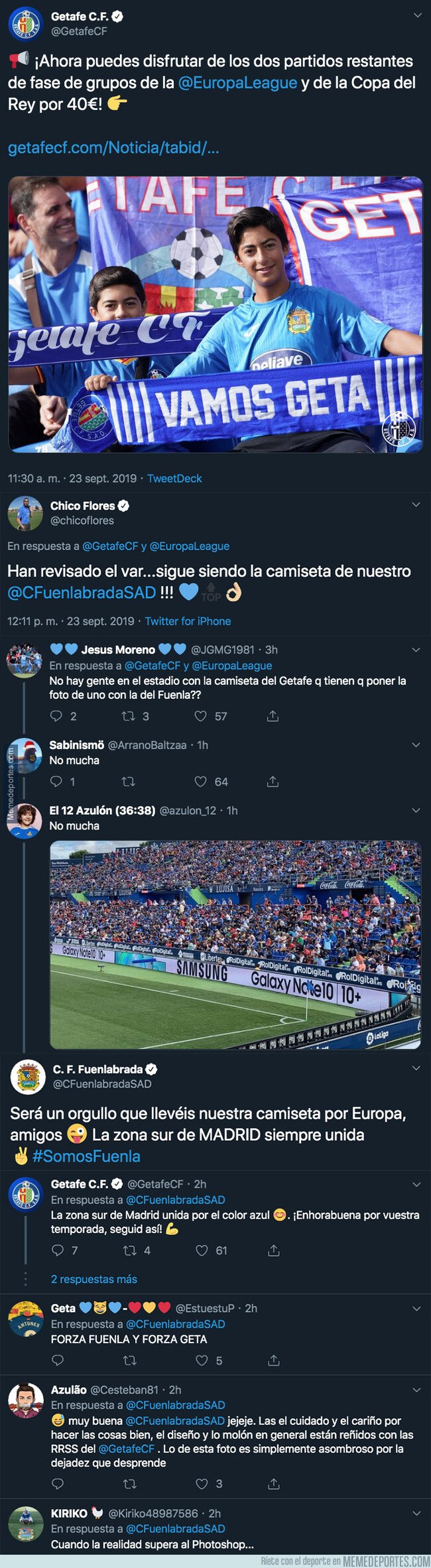 1086543 - El Getafe pone a la venta partidos de Europa League y Copa y el Fuenlabrada termina troleándole por este detalle en la foto