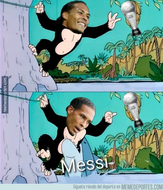 1086628 - Messi se interpuso en lo que parecía un The Best claro para Van Dijk