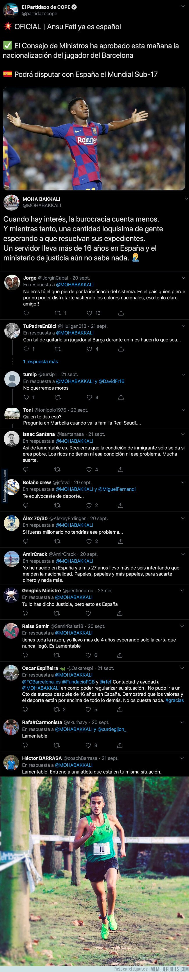 1086664 - La rajada de Moha Bakkali contra el Gobierno con este mensaje por haberle dado la nacionalidad española a Ansu Fati con tanta rapidez