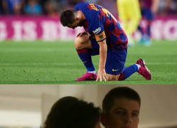 Enlace a Messi hace sufrir a los culés con sus lesiones
